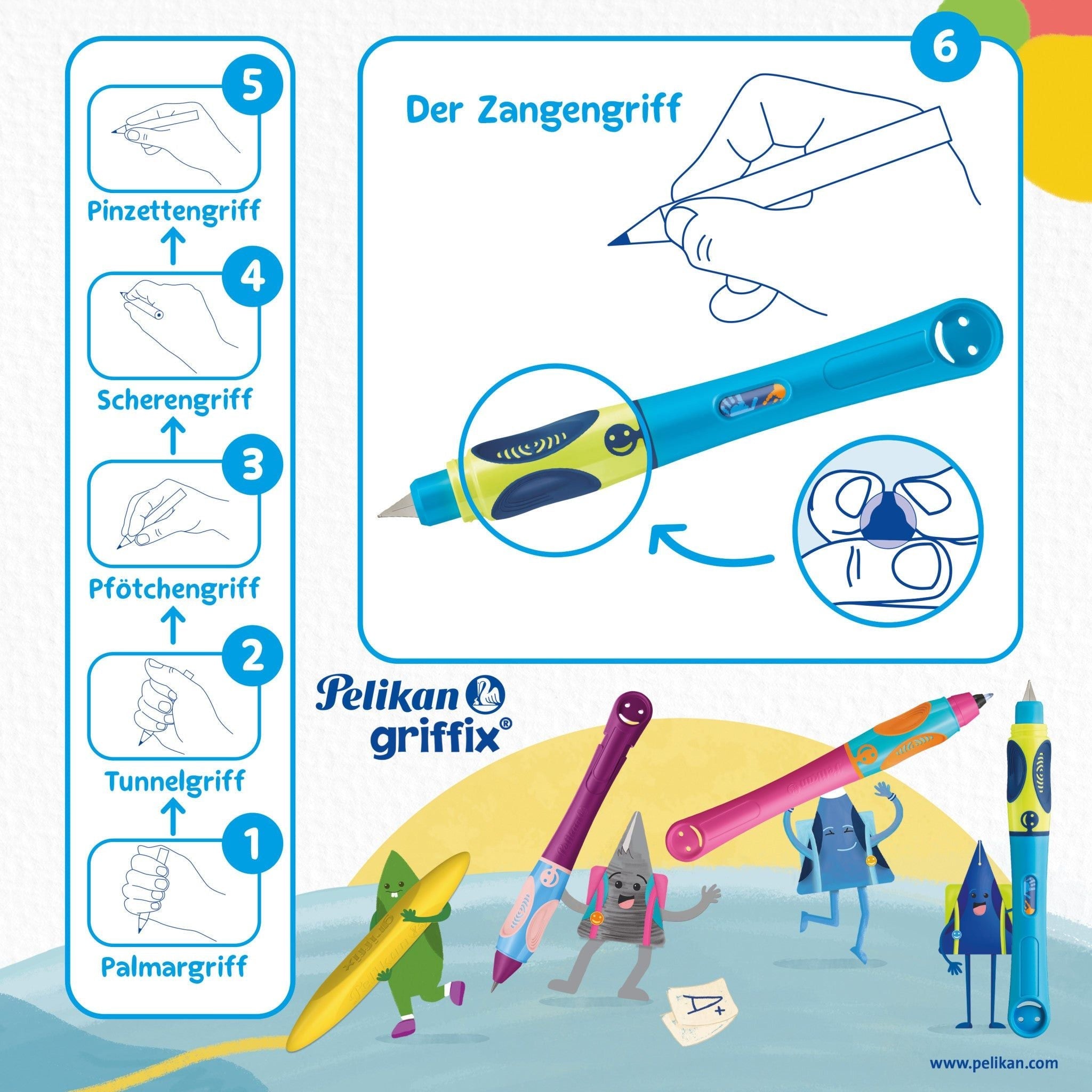 Pelikan Griffix Pencil For Right-handers Neon Fresh Blue 820547