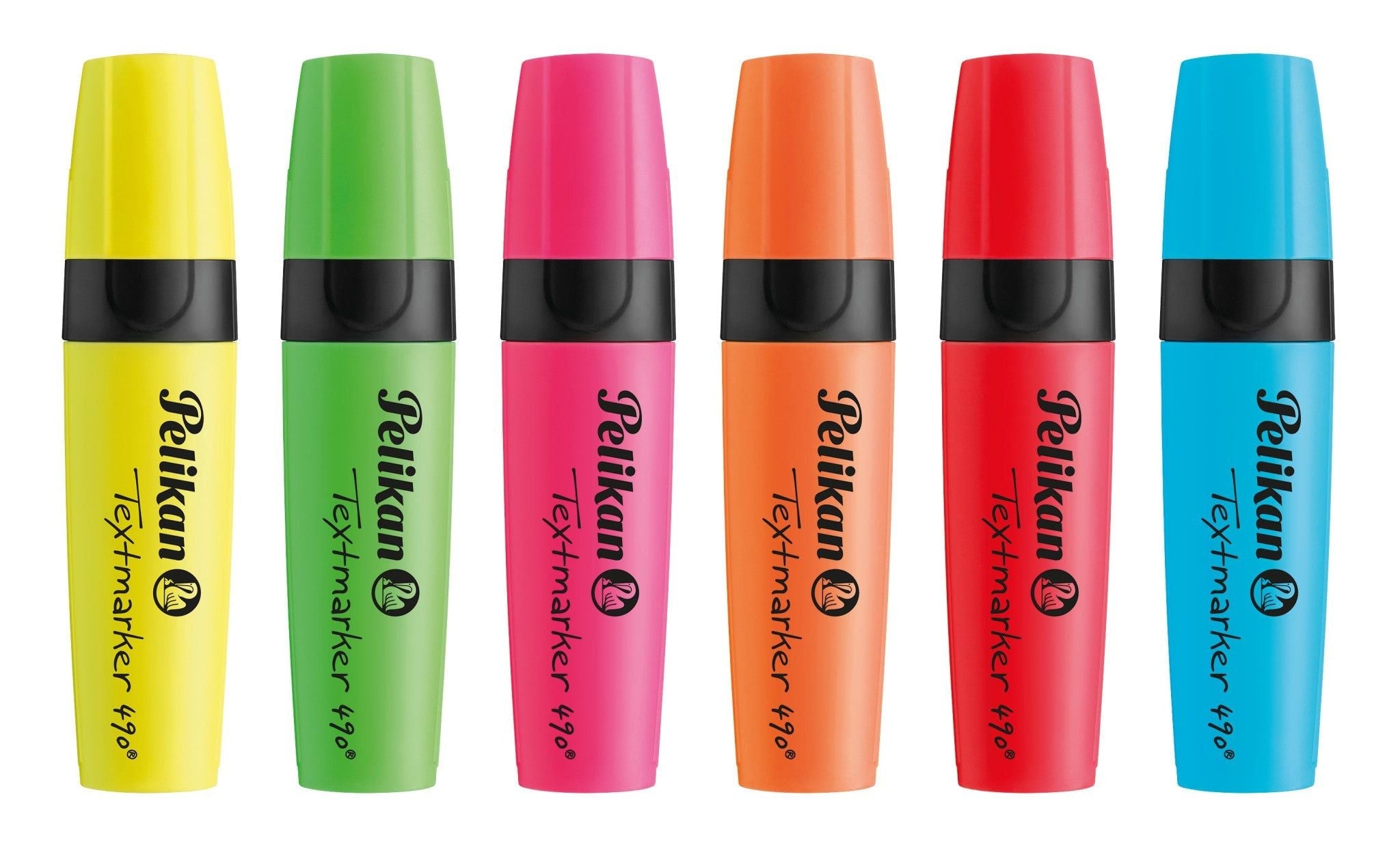 Pelikan Highlighter 490 6 Assorted. Neon Colors In A Wallet 814065