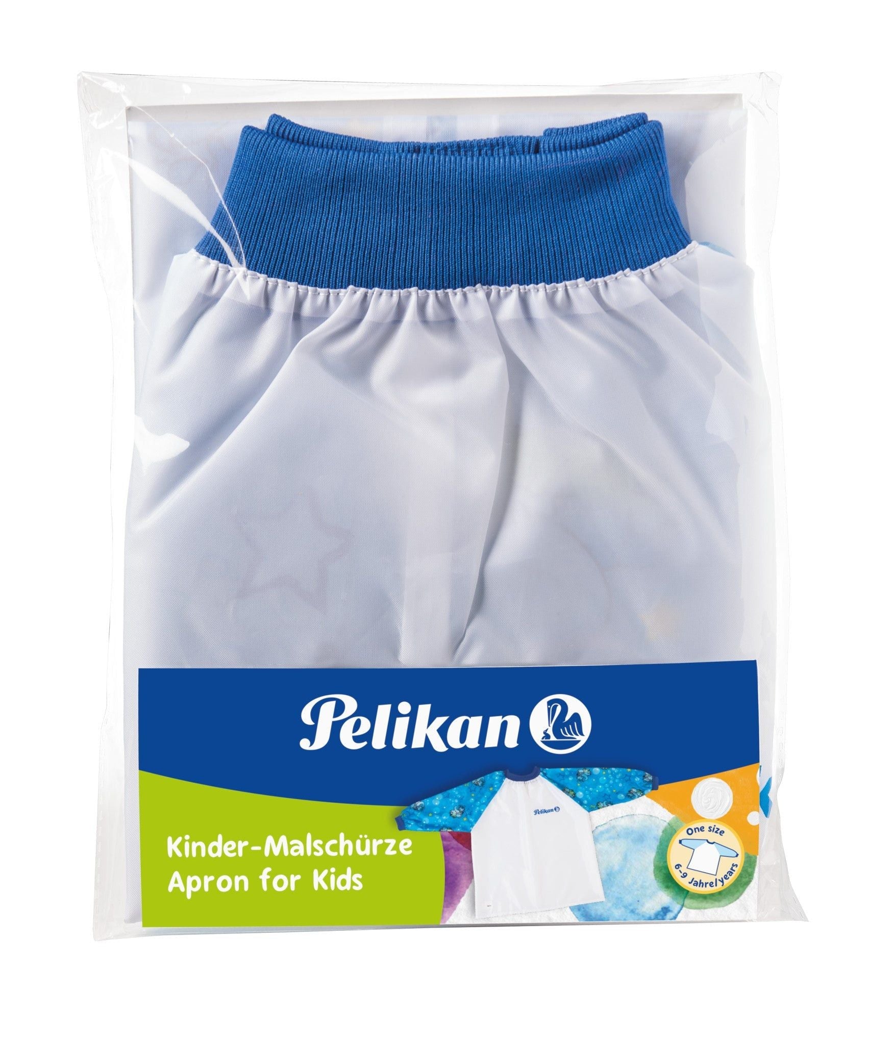 Pelikan Painting Apron With Velcro Closure And Hanging Loop Blue 105346