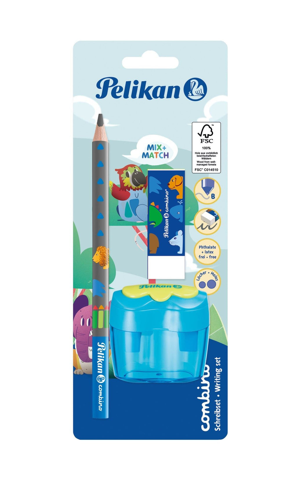 Pelikan Starter Set Combino Pencil Eraser Sharpener Assorted 811217