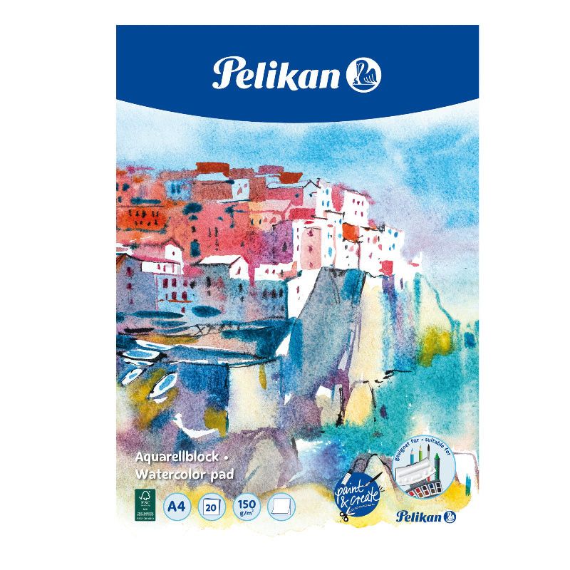 Pelikan Water Color Pad DIN A4, 150g/m2, 20 Sheets 236812