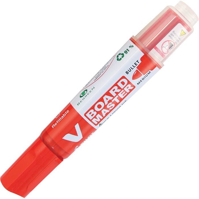Pilot Begreen V Board Master Whiteboard Marker Bullet 6.0mm Red