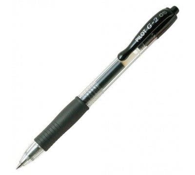 Pilot G2 Retractable Gel Ink Pen Extra Fine 0.5mm Black BL-G2-5