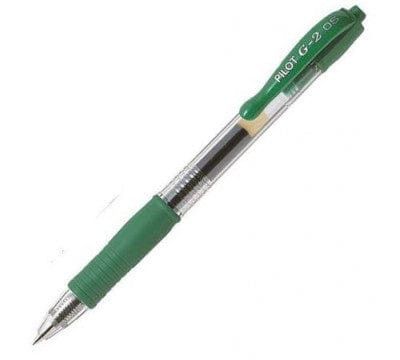 Pilot G2 Retractable Gel Ink Pen Extra Fine 0.5mm Green BL-G2-5