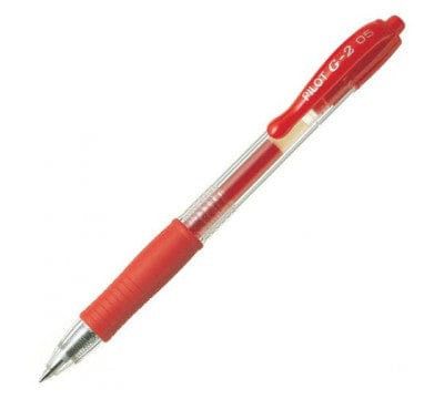 Pilot G2 Retractable Gel Ink Pen Extra Fine 0.5mm Red BL-G2-5