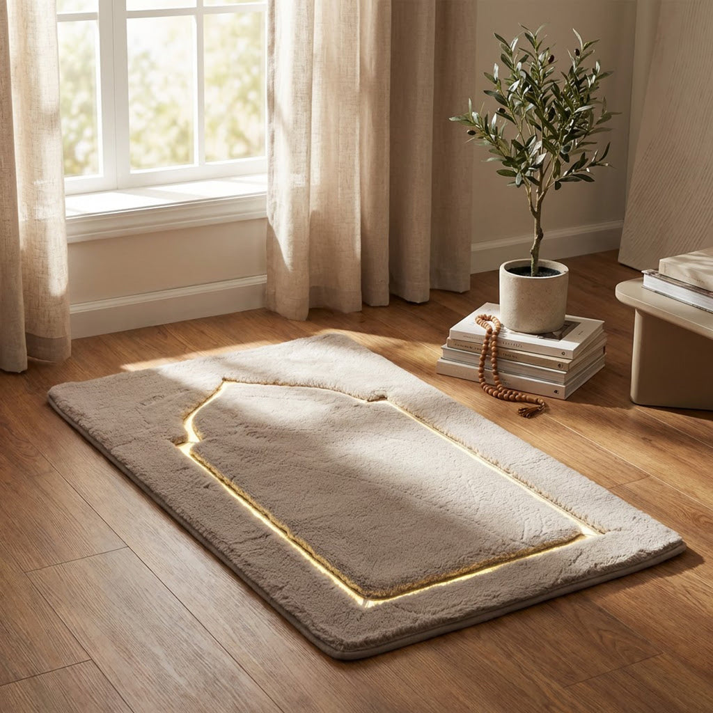 70 x 130cm Musallah Beige & Gold