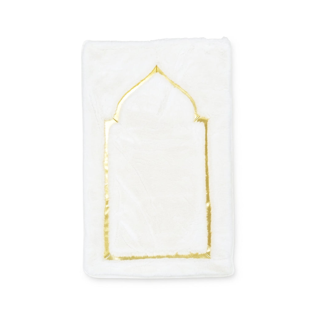 70 x 130cm Musallah White & Gold