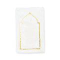 70 x 130cm Musallah White & Gold