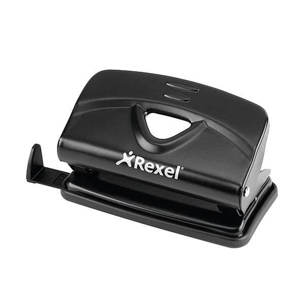 Rexel V210 2 Hole Metal 10 Sheet Punch Black