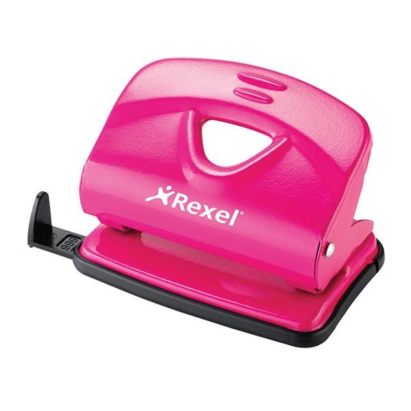 Rexel V220 2 Hole Metal 20 Sheet Punch Pink