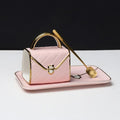 Handbag Shaped Cup & Saucer Set Pink