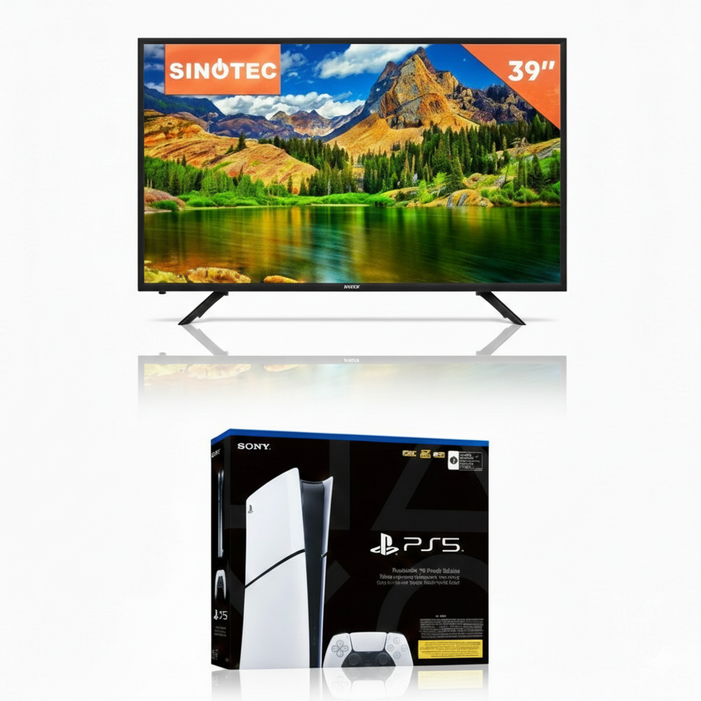 PlayStation 5 Slim Digital Edition Console ➕ Sinotec 39" HD LED SMART TV (39VN86D)