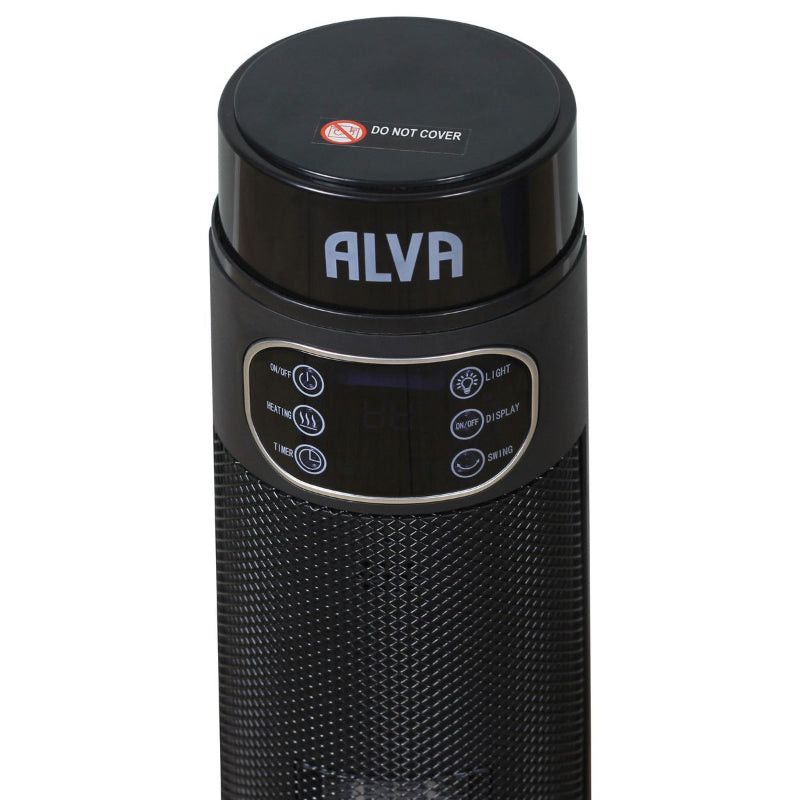 Alva - Electric - Tower Fan Heater - Light Effect