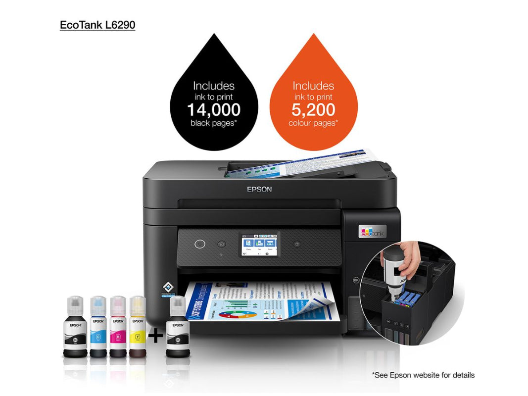 Epson L6290 EcoTank,A4,4IN1,WI-FI,ADF,Double sided Printing Printer
