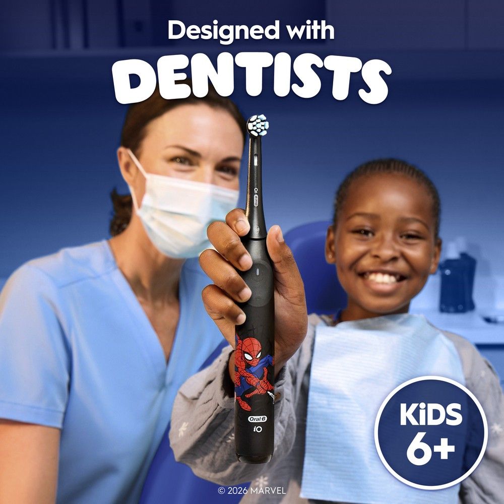 Oral-B iO Kids Spiderman Replacement Brush Head 2 Pack Black