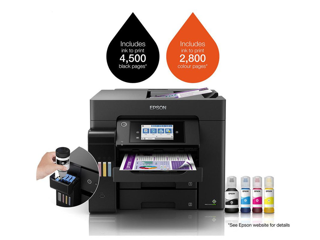Epson L6570 EcoTank, A4, 4 in 1, Wi-Fi, ADF, Double Sided Printing, Printer