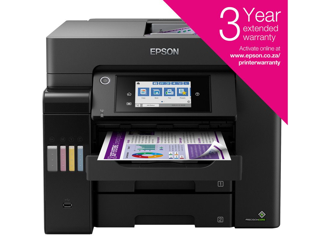 Epson L6570 EcoTank, A4, 4 in 1, Wi-Fi, ADF, Double Sided Printing, Printer