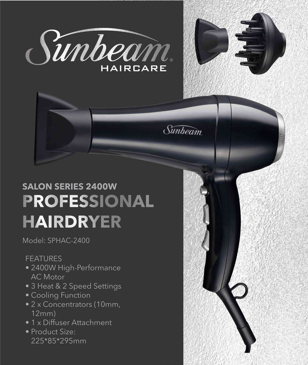 Sunbeam 2400W AC Professional Hair Dryer SPHAC-2400
