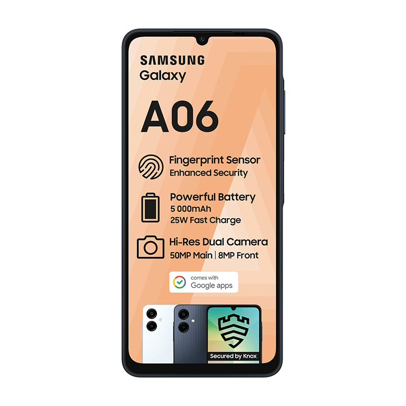 Samsung Galaxy A06 64GB 4G Dual Sim - Black