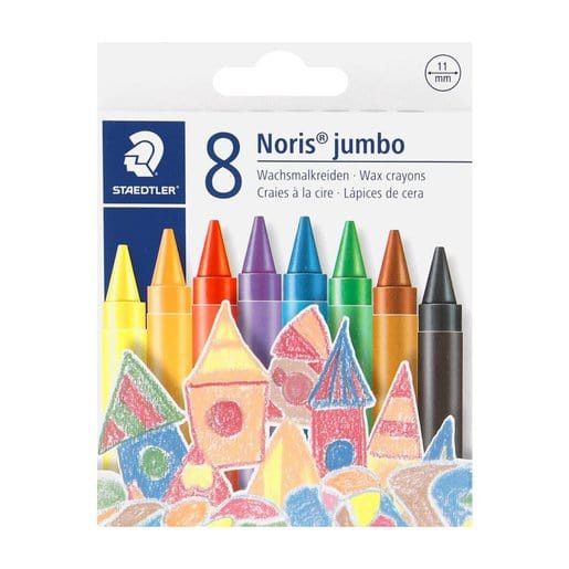 Staedtler Wax Crayons Jumbo 8 Pack 229-NC8