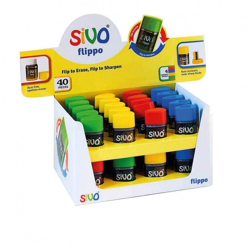 Sivo Flippo Sharpener 1 Hole & Erase Canister Wave