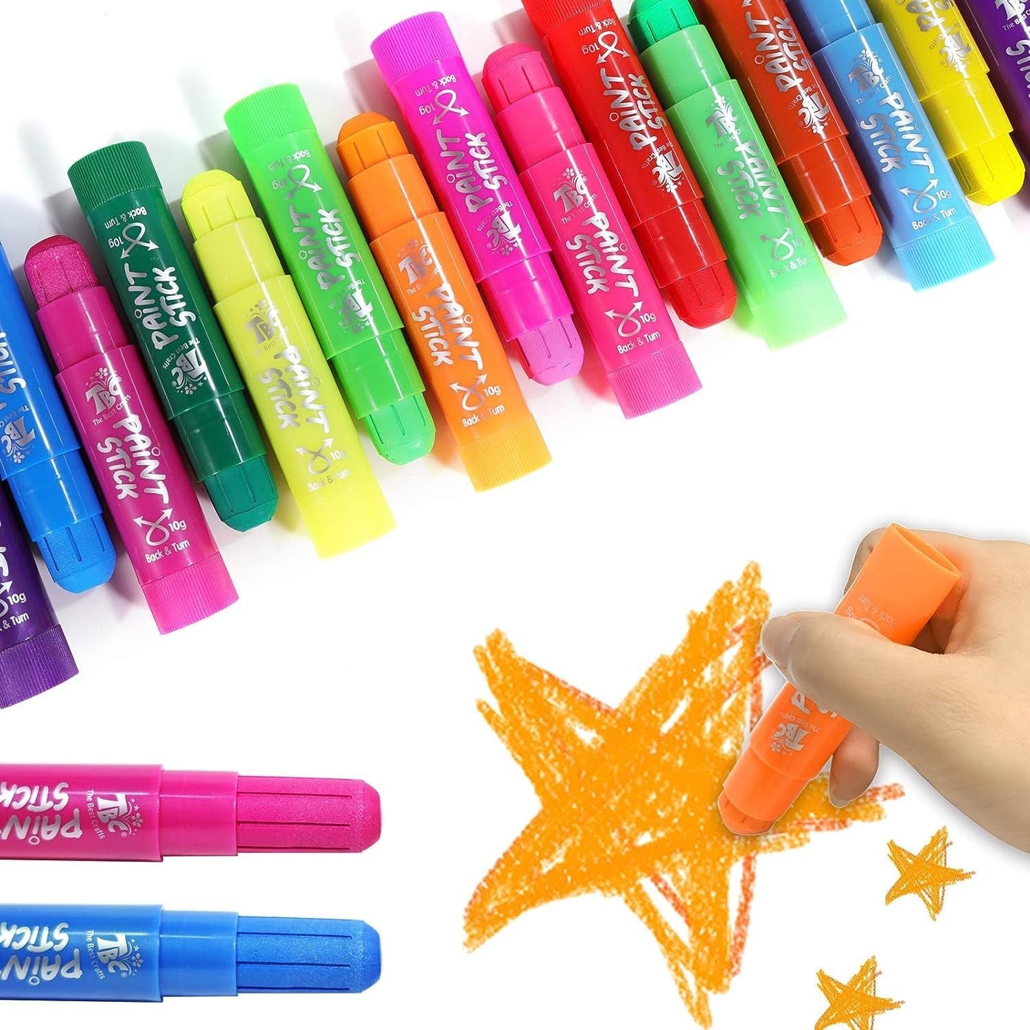 TBC The Best Crafts Tempera Paint Sticks 24 Pack