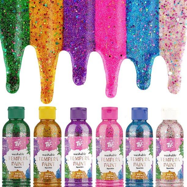 TBC The Best Crafts Washable Tempera Paint For Kids, 6 Colors 2059