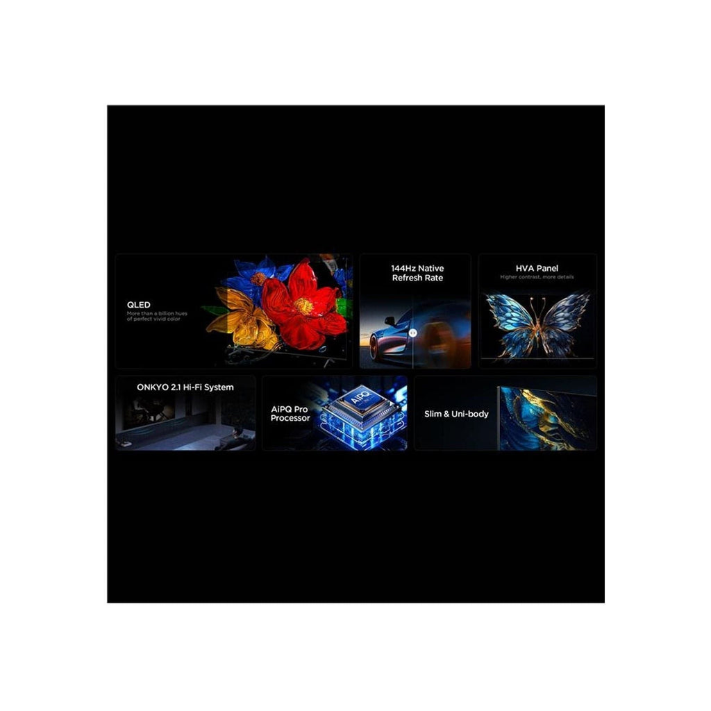 TCL 75-INCH 75P8K QLED Google TV 144HZ 75P8K