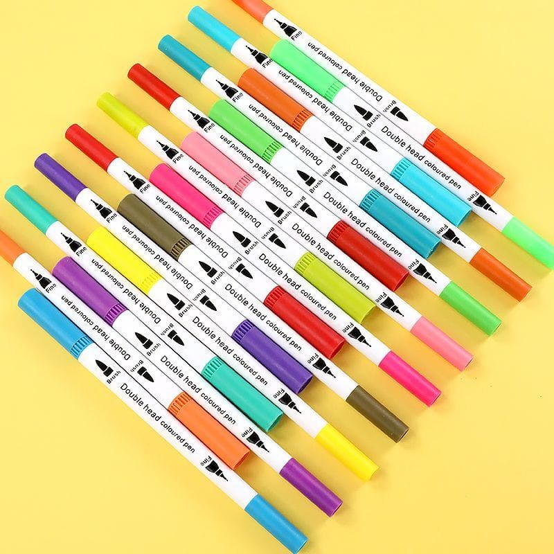 The Art Journey 48 Dual Tip Artist Watercolor Markers Fine and Brush Tips ART001