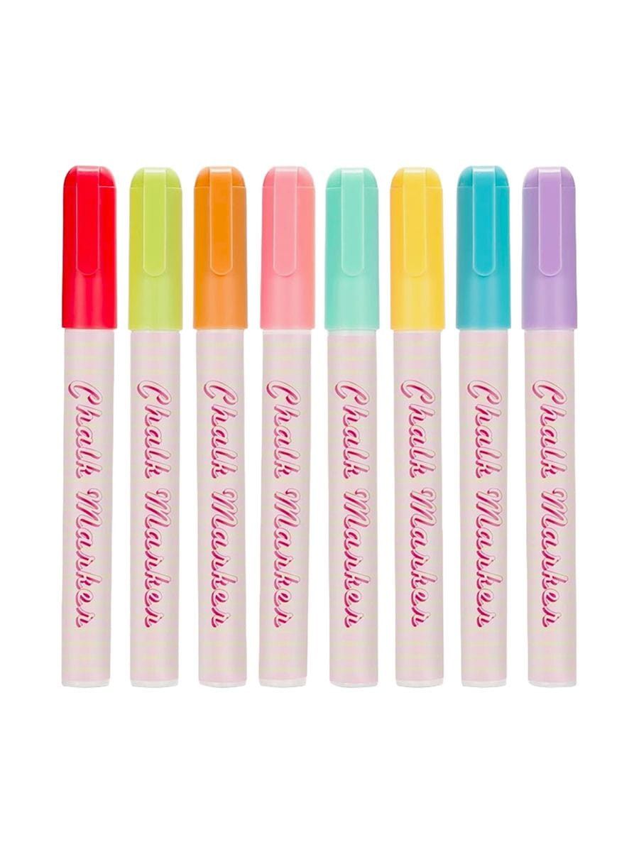 The Art Journey 8-Color Macaron Chalk Markers with 6mm Reversible Tips Chisel & Bullet ART018