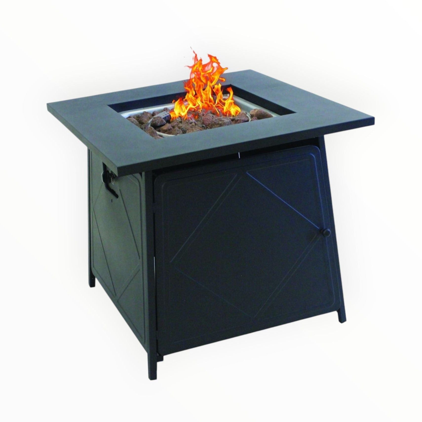 Alva Firetable Outdoor Gas Heater With Lava Rocks and Lid GFT005